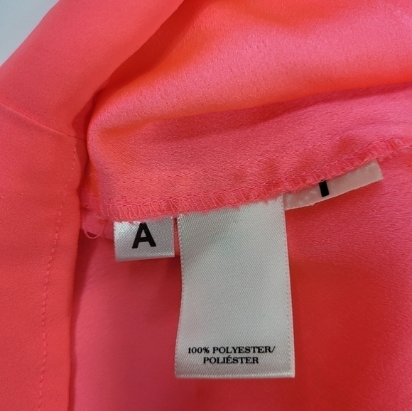 Ann Taylor Neon Pink Ruffle Blouse - Picture 7 of 9
